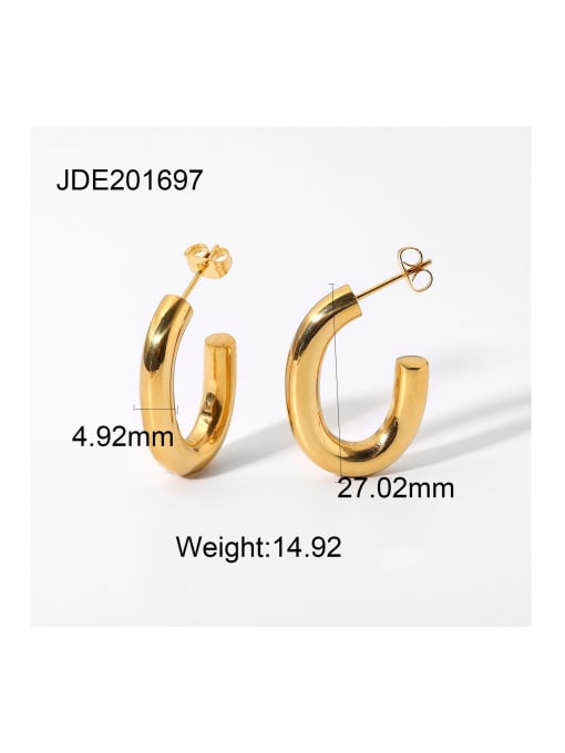 JDE201697 Stainless steel Geometric Trend Stud Earring