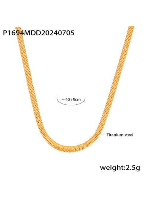 P1694 Gold Necklace Titanium Steel Heart Minimalist Necklace