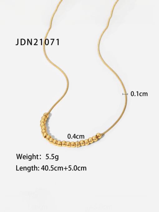 J&D Stainless steel Round Bead  Minimalist Necklace 3
