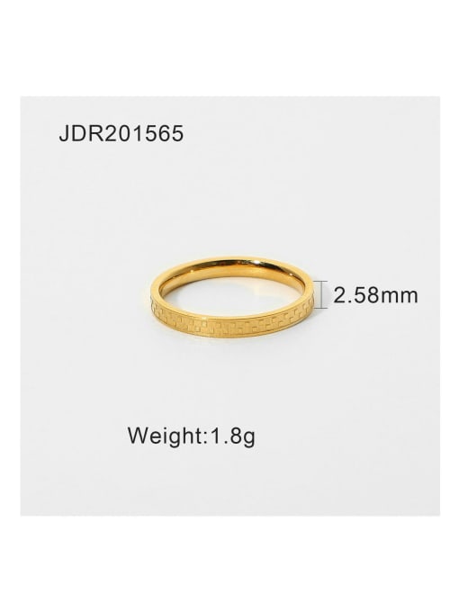 JDR201565 Stainless steel Geometric Trend Band Ring