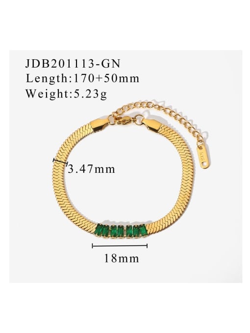 J&D Stainless steel Cubic Zirconia Trend Handmade Weave Bracelet 3