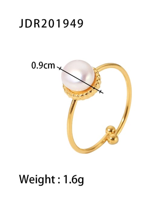 JDR201949 Stainless steel Freshwater Pearl Dainty Ring