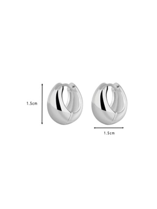 QJM Brass Geometric Minimalist Huggie Earring 2