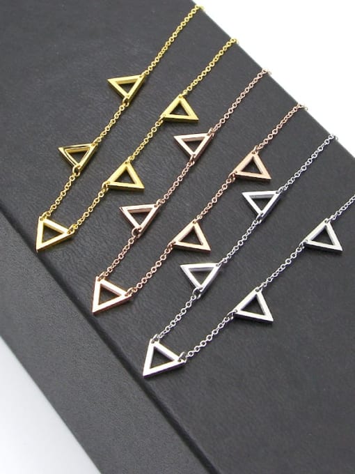 K.Love Titanium Hollow  Triangle Minimalist Necklace 2