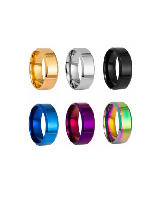 SM-Men's Jewelry Stainless steel Geometric Minimalist Men's Band Ring 1