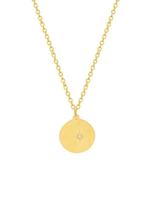 P085 gold necklace 40+ 5cm Titanium Steel Geometric Minimalist Necklace