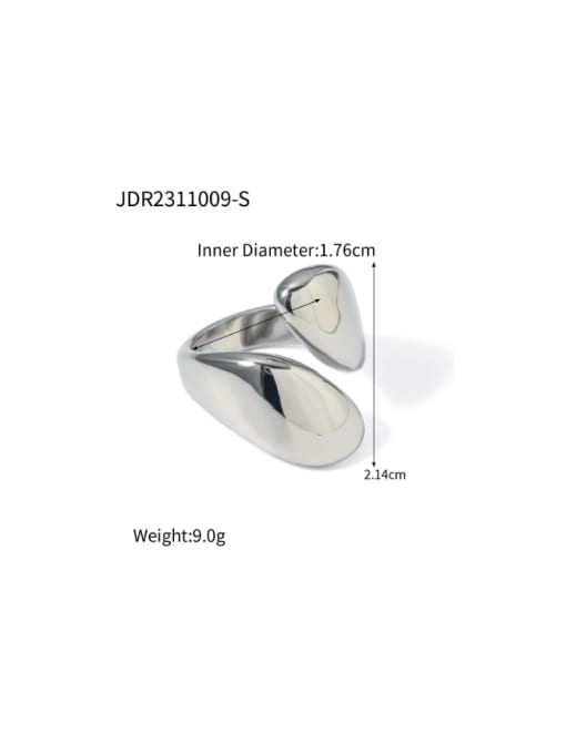 JDR231009 Steel Stainless steel Irregular Hip Hop Band Ring