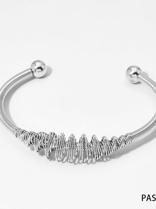 PAS1037 Stainless steel Geometric Trend Cuff Bangle