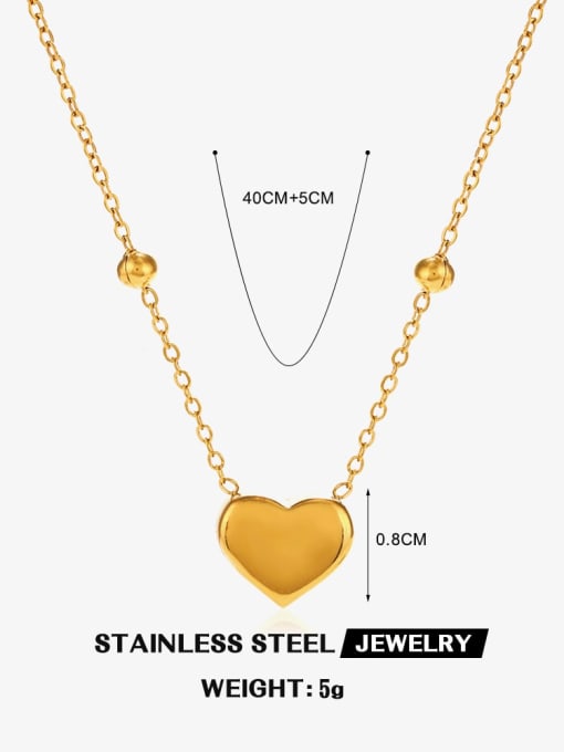Style 1 Stainless steel Shell Heart Minimalist Necklace
