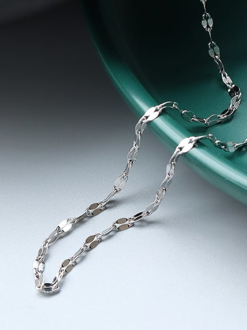 ⒆ steel  +2.3mm+(40cm+5cm) Titanium 316L Stainless Steel Minimalist  Chain with e-coated waterproof