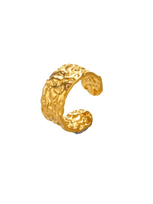 Golden Ring Stainless steel Irregular Hip Hop Band Ring