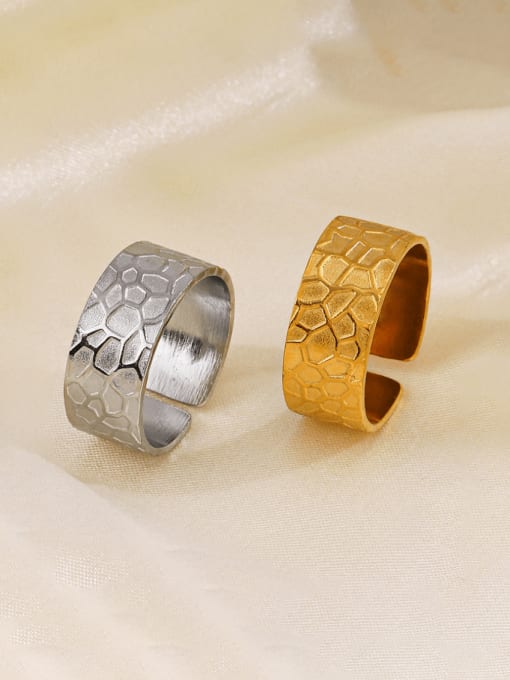 J$L  Steel Jewelry Stainless steel Geometric Hip Hop Band Ring