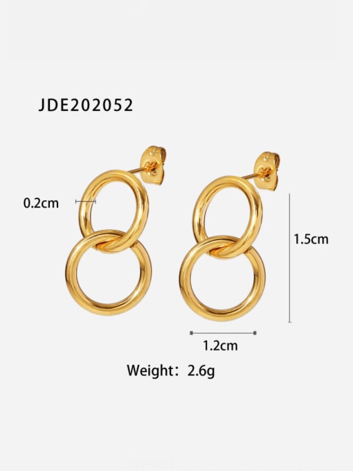 J&D Stainless steel Hollow Geometric Minimalist Drop Earring 2