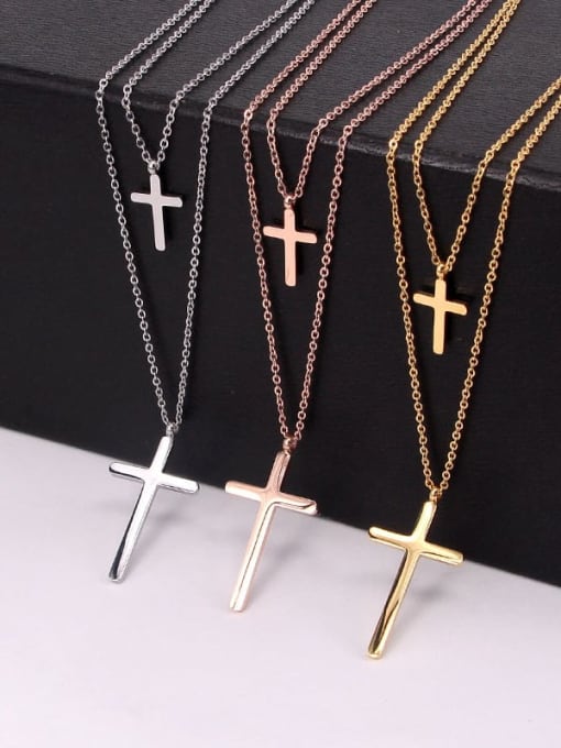 K.Love Titanium Cross Dainty  Necklace 3