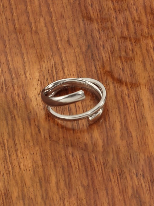 MAKA Titanium Steel Irregular Minimalist Stackable Ring 2