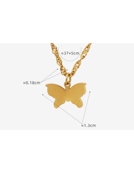 MAKA Titanium Steel Butterfly Trend Necklace 2