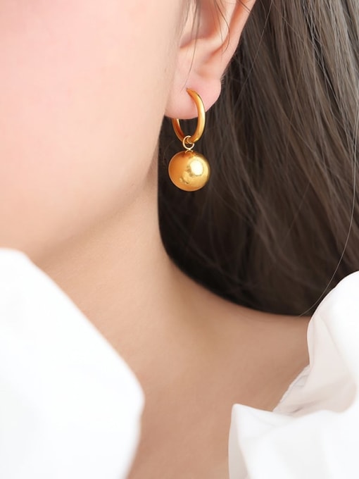 F928 Gold Earrings Titanium Steel Trend Geometric Earring Bracelet and Necklace Set
