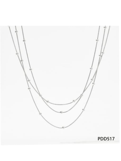 Necklace PDD517 Stainless steel Minimalist Irregular Bracelet and Necklace Set