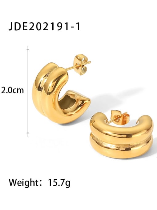 JDE202191 1 Stainless steel Geometric Trend Earring