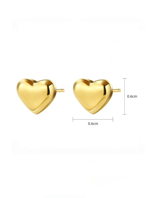 YAYACH Titanium Steel Heart Minimalist Stud Earring 2