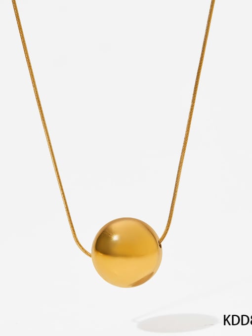 Large Gold KDD822 Stainless steel Ball Minimalist Necklace