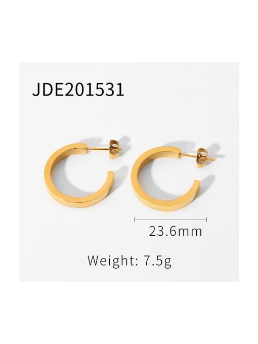 JDE201531 Stainless steel Geometric Trend Stud Earring