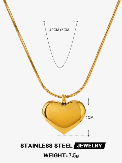 2 Stainless steel Heart Minimalist Necklace