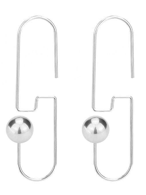 Steel Stainless steel Imitation Pearl Geometric Minimalist Hook Earring