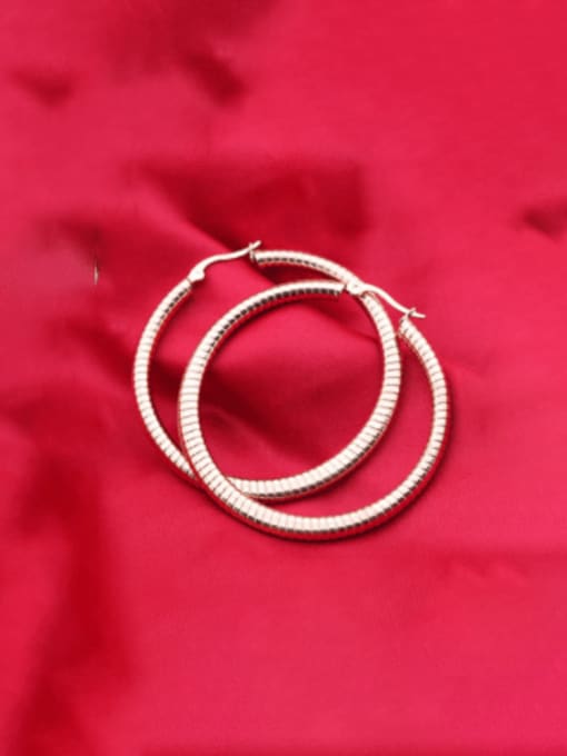 BELII Titanium Steel Round Minimalist Hoop Earring 2