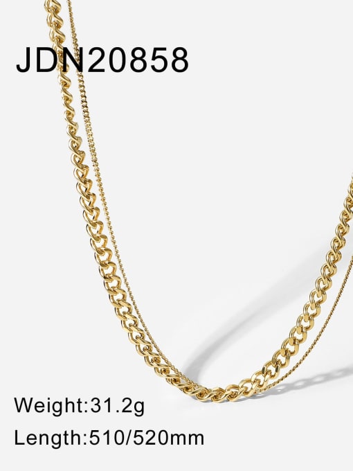 JDN20858 Stainless steel Geometric Vintage Multi Strand Necklace