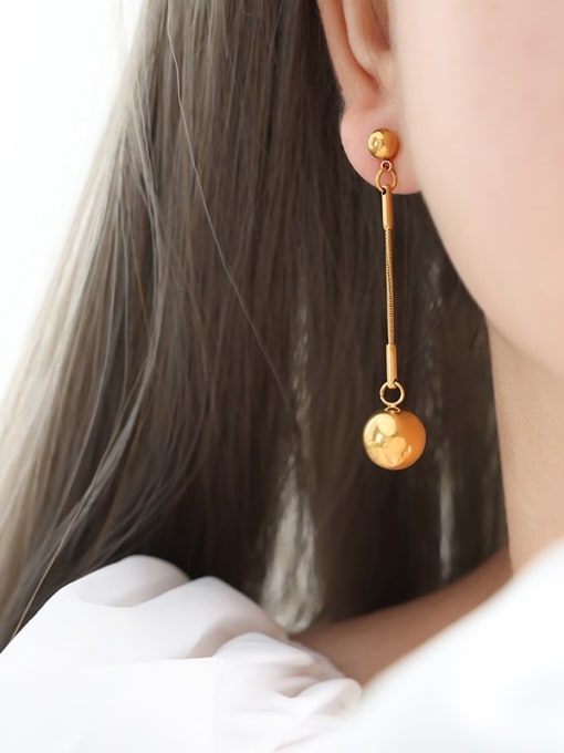 F927 Gold Earrings Titanium Steel Trend Geometric Earring Bracelet and Necklace Set