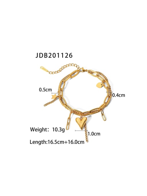 J&D Stainless steel Heart Trend Bracelet 2