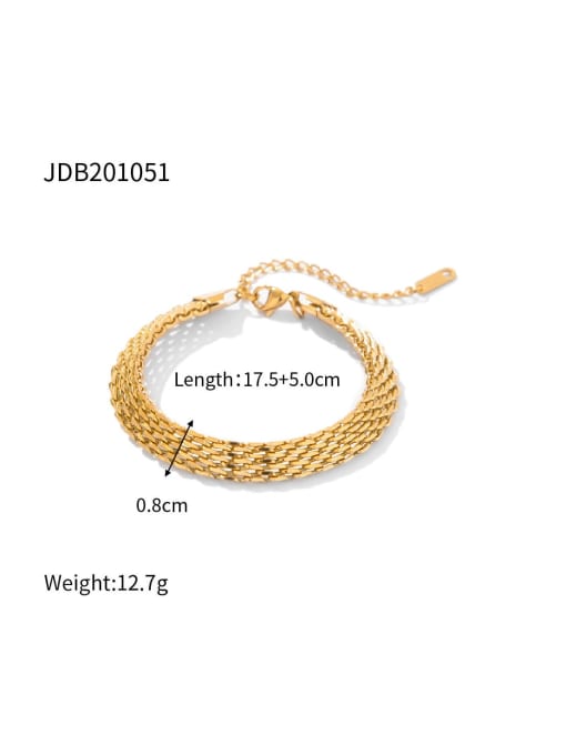 J&D Stainless steel Geometric Trend Adjustable Bracelet 3