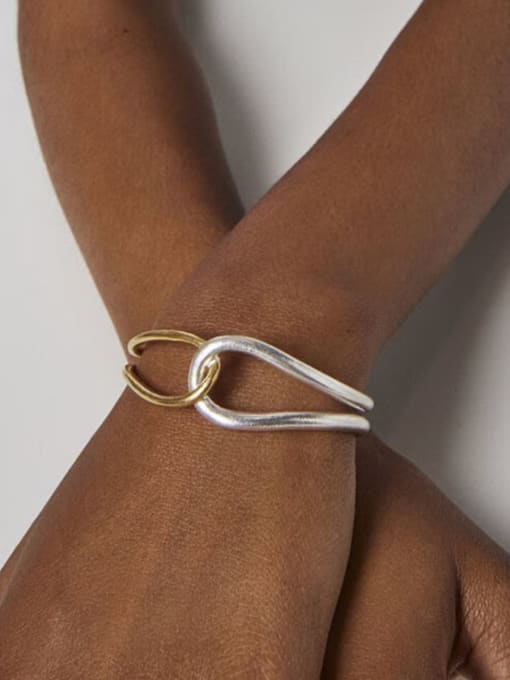 J&D Stainless steel Irregular Hip Hop Cuff Bangle 1