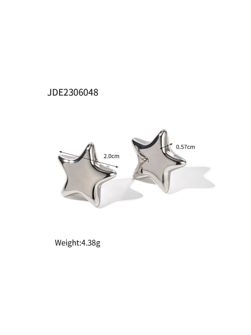J&D Stainless steel Pentagram Trend Stud Earring 3