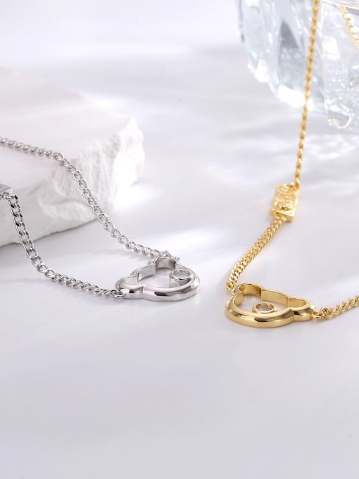 Clioro Brass Heart Trend Necklace 2