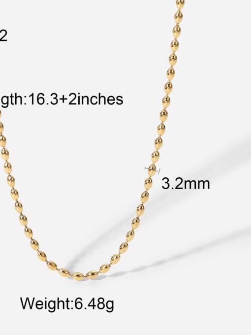JDN20882 Stainless steel Bead Irregular Minimalist Necklace