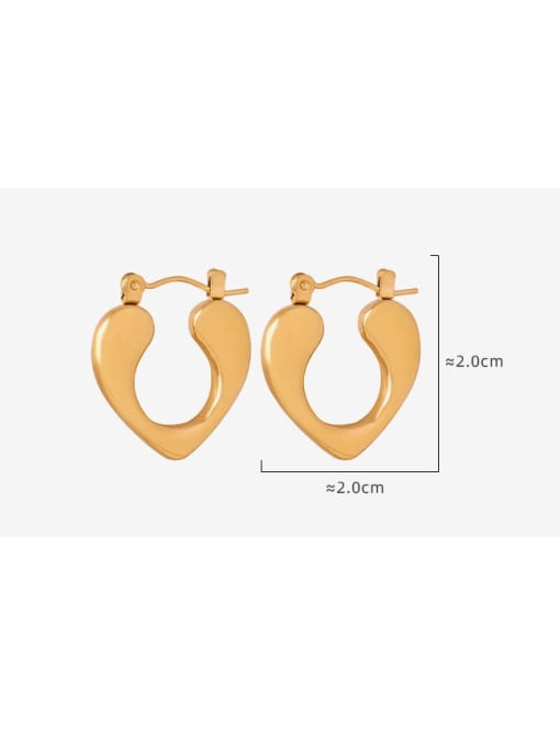 MAKA Titanium Steel Heart Trend Stud Earring 3