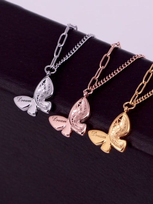 K.Love Stainless steel Butterfly Minimalist Necklace 0