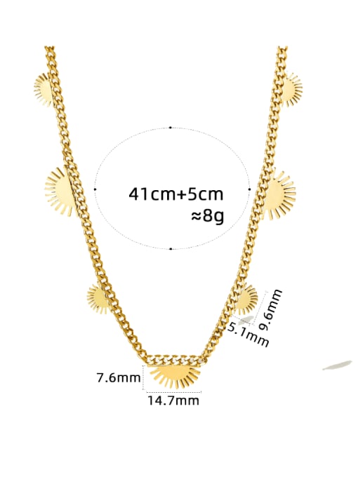 KCD935 Necklace Gold Titanium Steel Minimalist Irregular  Bracelet and Necklace Set