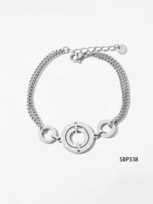 Steel  Bracelet SBP338 Stainless steel Minimalist Geometric Earring Bracelet and Necklace Set