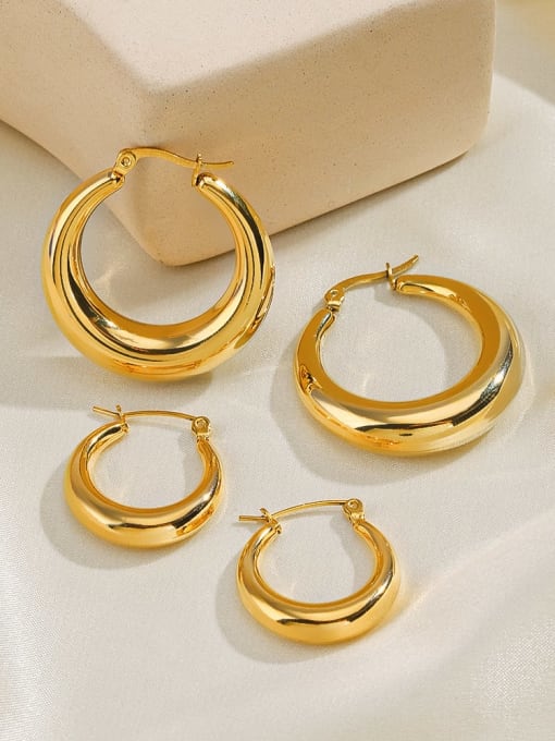 J$L  Steel Jewelry Stainless steel Geometric Minimalist Hoop Earring 1