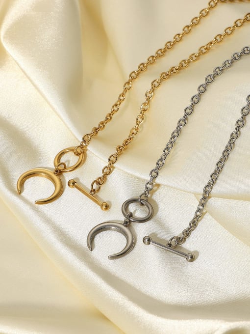 J&D Stainless steel Moon Vintage Necklace 2
