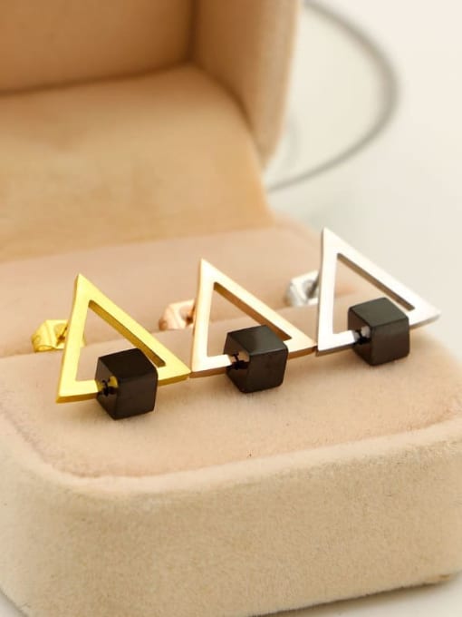 K.Love Titanium Triangle Minimalist Stud Earring 0