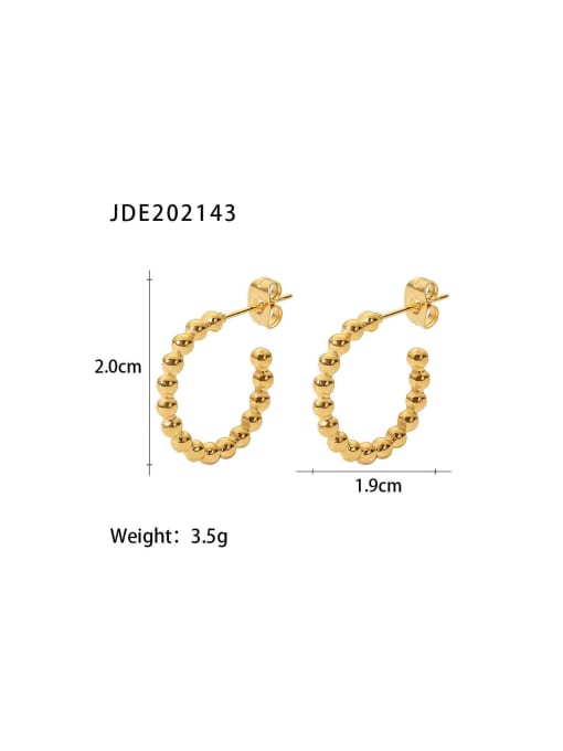 JDE202143 Stainless steel Geometric Trend Hoop Earring