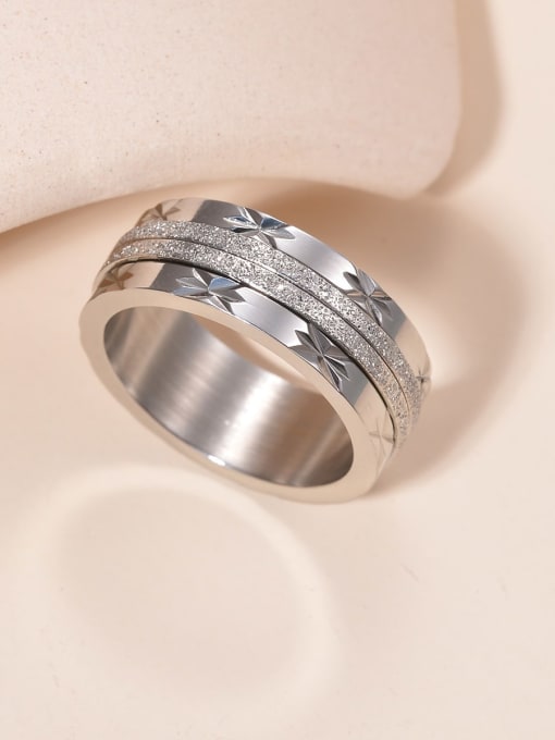 SM-Men's Jewelry Titanium Steel Geometric Minimalist Stackable Ring 1