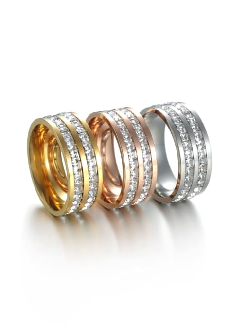 SM-Men's Jewelry Titanium Steel Rhinestone Geometric Minimalist Band Ring 3
