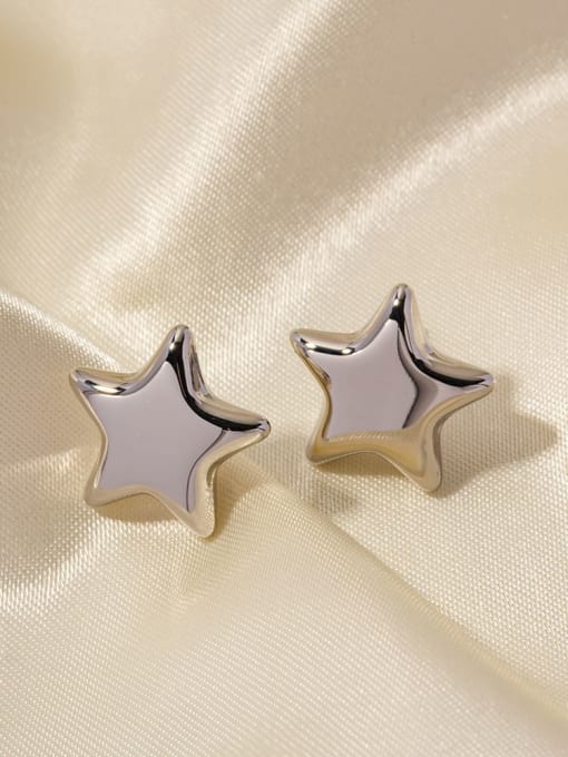J&D Stainless steel Pentagram Trend Stud Earring 2