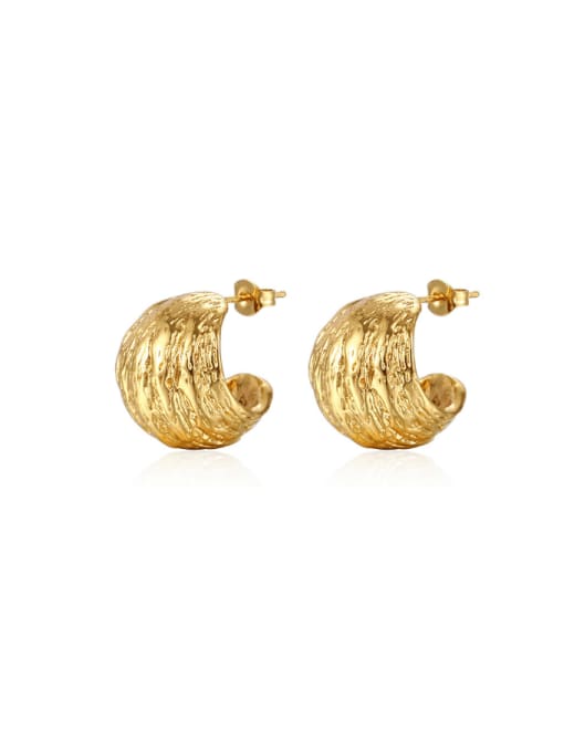 Gold geometric earrings Stainless steel Geometric Vintage Stud Earring