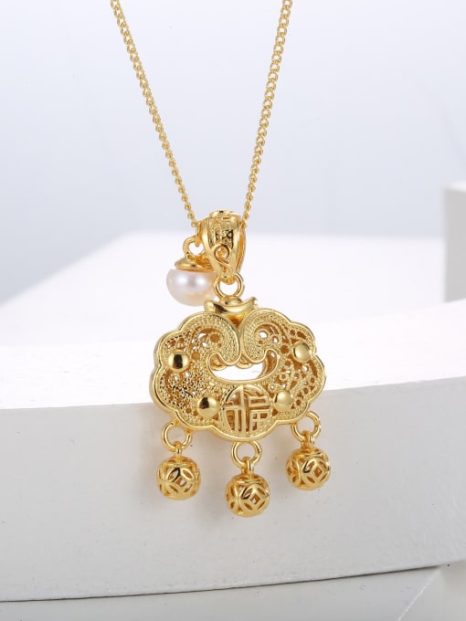 QJM Brass Locket Dainty Necklace 2